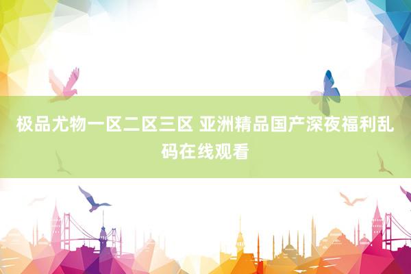 极品尤物一区二区三区 亚洲精品国产深夜福利乱码在线观看