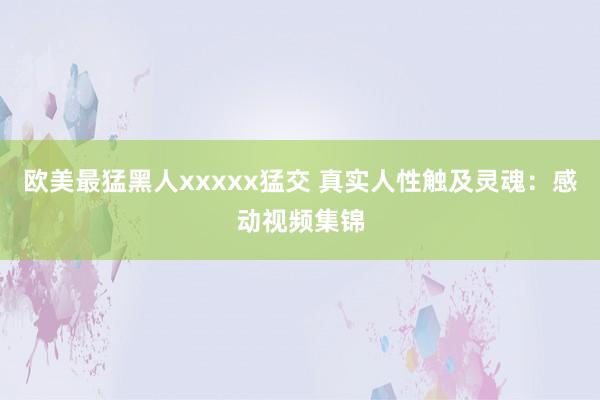 欧美最猛黑人xxxxx猛交 真实人性触及灵魂：感动视频集锦