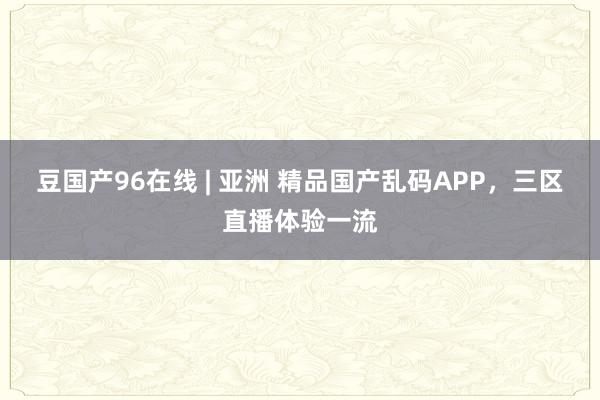 豆国产96在线 | 亚洲 精品国产乱码APP，三区直播体验一流