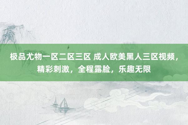 极品尤物一区二区三区 成人欧美黑人三区视频，精彩刺激，全程露脸，乐趣无限